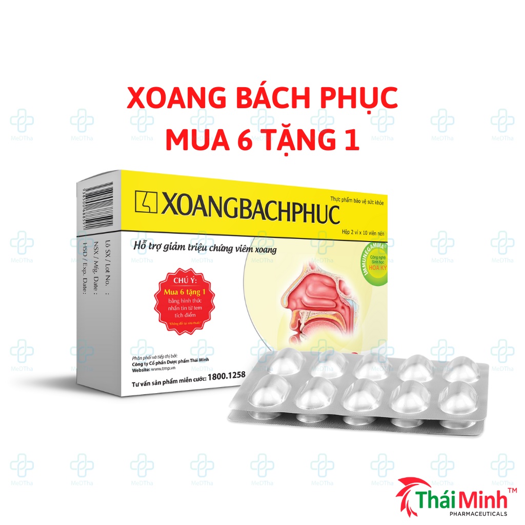 Xoang Bách Phục - Hỗ Trợ Cải Thiện Triệu Chứng Xoang, Tăng Cường Miễn Dịch (Hộp 20 Viên)