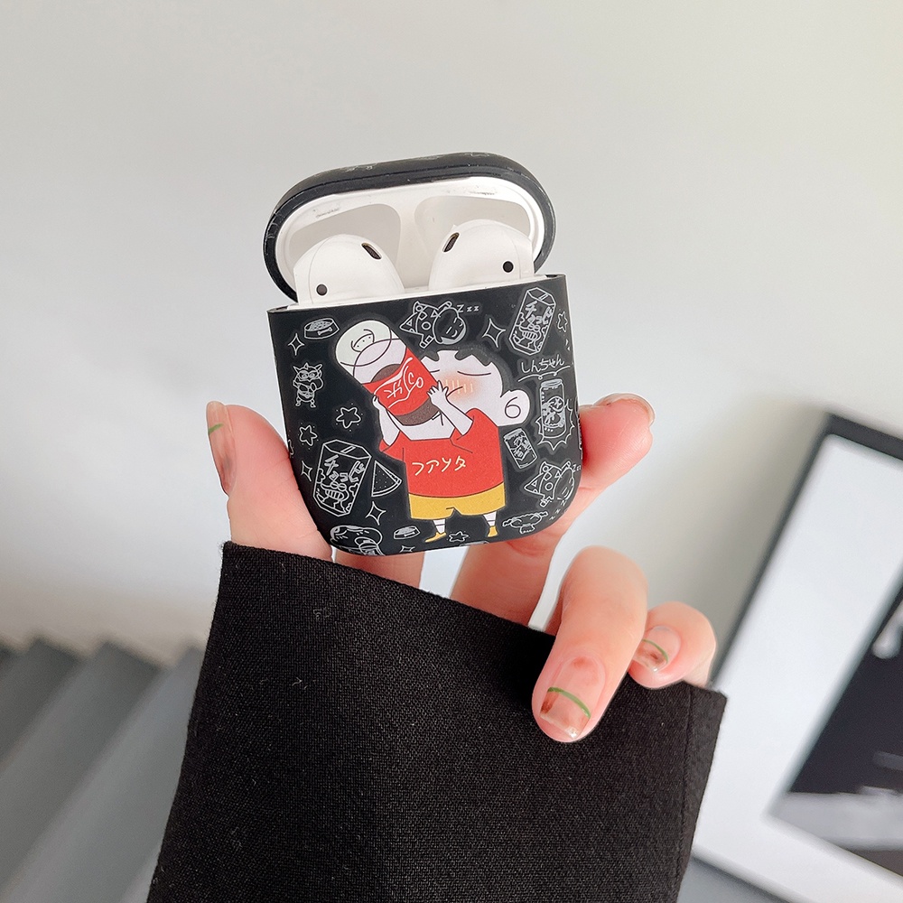 Vỏ Bảo Vệ Hộp Sạc Tai Nghe AirPods Pro AirPods1 2 3 Bằng Silicon Mềm Hình Cậu Bé Bút Chì