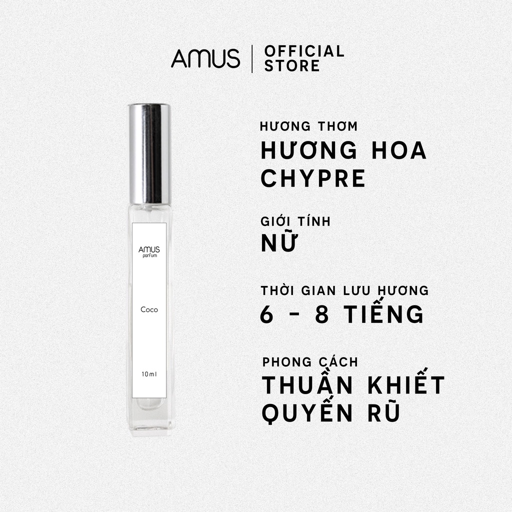 Tinh Dầu Nước Hoa Nữ Coco Amus 10ml