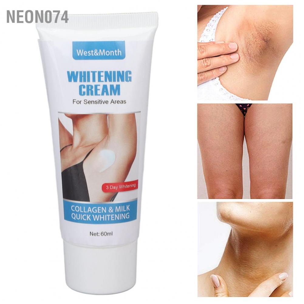 Neon074 Skin Brightening Cream Fade Uneven Color Nourishing Whitening for Sensitive Parts 60ml
