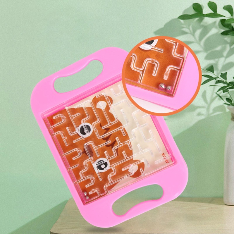 Đồ Chơi Mê Cung 3D Kiểu Hoạt Hình Vui Nhộn Kèm Hạt Kim Loại Dành Cho Trẻ Em