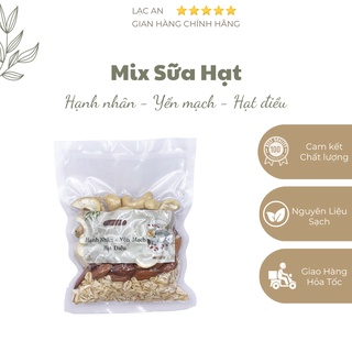 Hạt nấu sữa, set mix nấu sữa hạt hạnh nhân, yến mạch, hạt điều