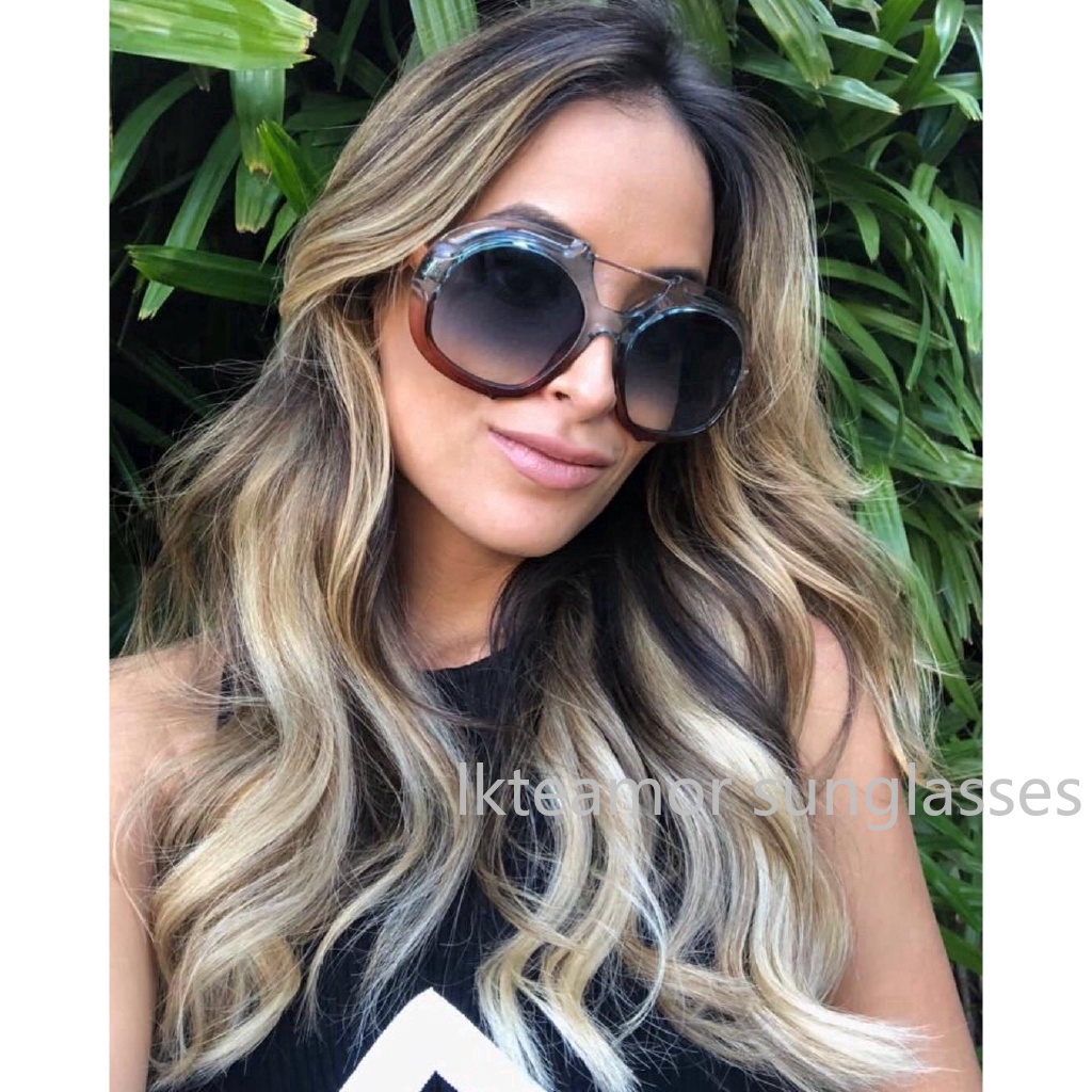 Kính râm oversize tròng lớn màu gradient