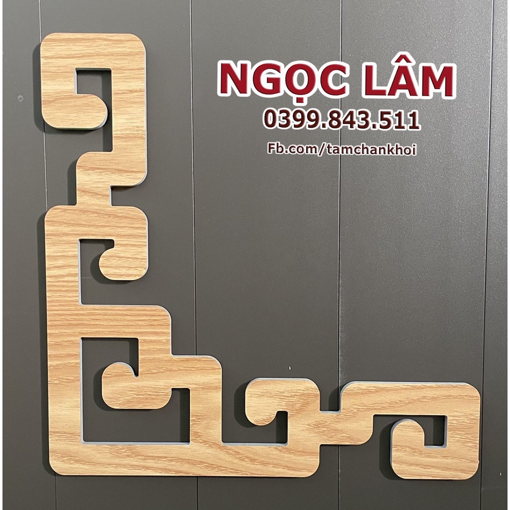 1 Viền góc trang trí ban thờ Ngọc Lâm gỗ MDF Thái cốt xanh phủ Melamine 2 mặt chống ẩm cao cấp
