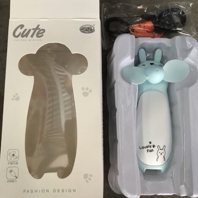 Quạt sạc cầm tay mini Cute mẫu 2018
