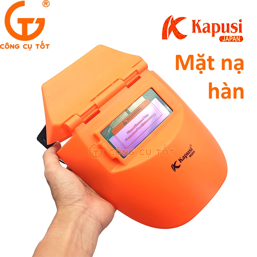 Mặt nạ hàn điện tử chỉnh số tự động 4 đến 11 có pin mặt trời Kapusi