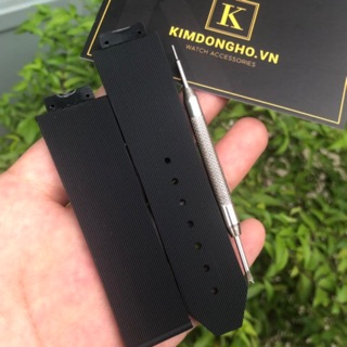 Dây đồng hồ HUB cao su dọc dài size 19-25-22