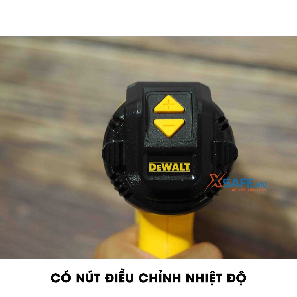 Máy khò DEWALT D26414 công suất 2000W nhiệt độ lên tới 600°C, Máy thổi hơi nóng dùng hòa tan hoặc kết dính các vật liệu