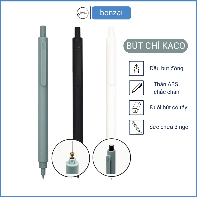 Bút chì bấm Kaco Rocket (Hàng Chính Hãng)