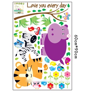 Decal dán tường Vườn thú cho bé