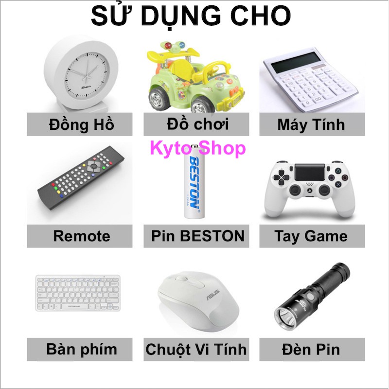 [1 viên] Pin sạc AA / AAA BESTON, Pin sạc lại dung lượng cao không lo cháy nổ | Kyto Shop