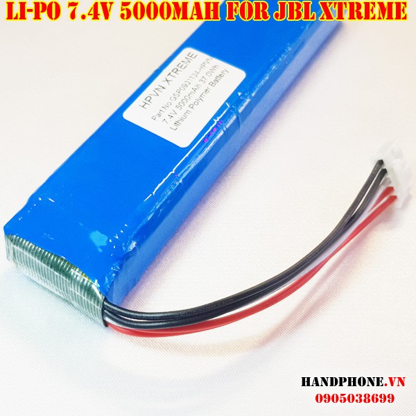 Pin DIY 7.4V 5000mAh cho loa Bluetooth JBL Xtreme GSP0931134