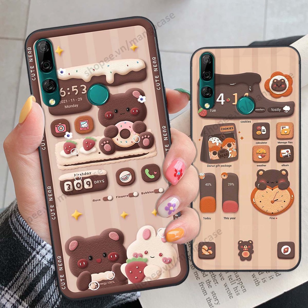 Ốp lưng Huawei Y9 2019 / Y9 Prime 2019 hình gấu, thỏ, đồng hồ cute dễ thương