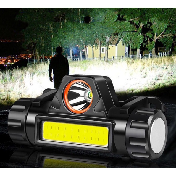 Đèn pin sạc cob led headlight 2 chế độ  đa năng  đội đầu chuyên  thám hiểm cắm trại phượt  - Đèn Thiết Bị Chiếu Sáng