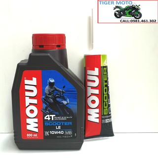 COMBO NHỚT XE TAY GA MOTUL SCOOTER LE + NHỚT LÁP MOTUL