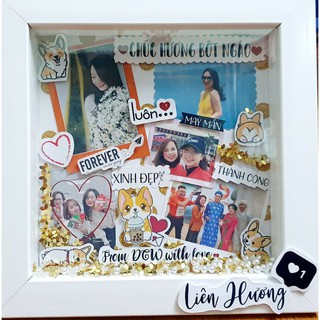 khung 3D kèm set trang trí theo khung,có in ảnh và được chọn sticker- khách tự trang trí