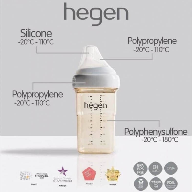 Bình Sữa HEGEN PPSU 60ml/150ml/240ml/330ml Nguyên Hộp, Đủ Seal [100% chính hãng]