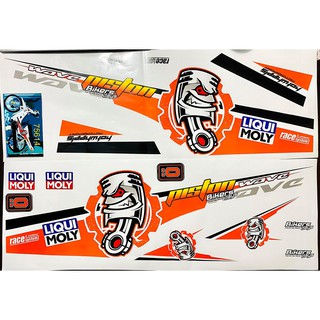 DDXM - V40BN - TRỌN BỘ TEM CHẾ HÌNH TRÁI PISTON ( BÍT TÔNG ) DÁN TRANG TRÍ XE WAVE