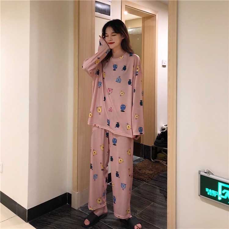 Đồ bộ nữ cotton mặc nhà thun mỏng hè thu quần dài áo cộc | BigBuy360 - bigbuy360.vn