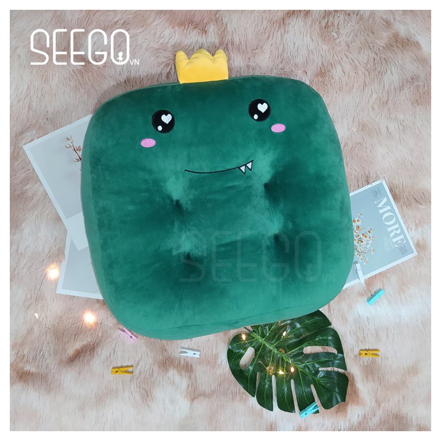 Đệm lót ngồi nâng chiều cao xe oto hình thú cute, đệm bệt dùng cho bàn trà, sofa, decor phòng