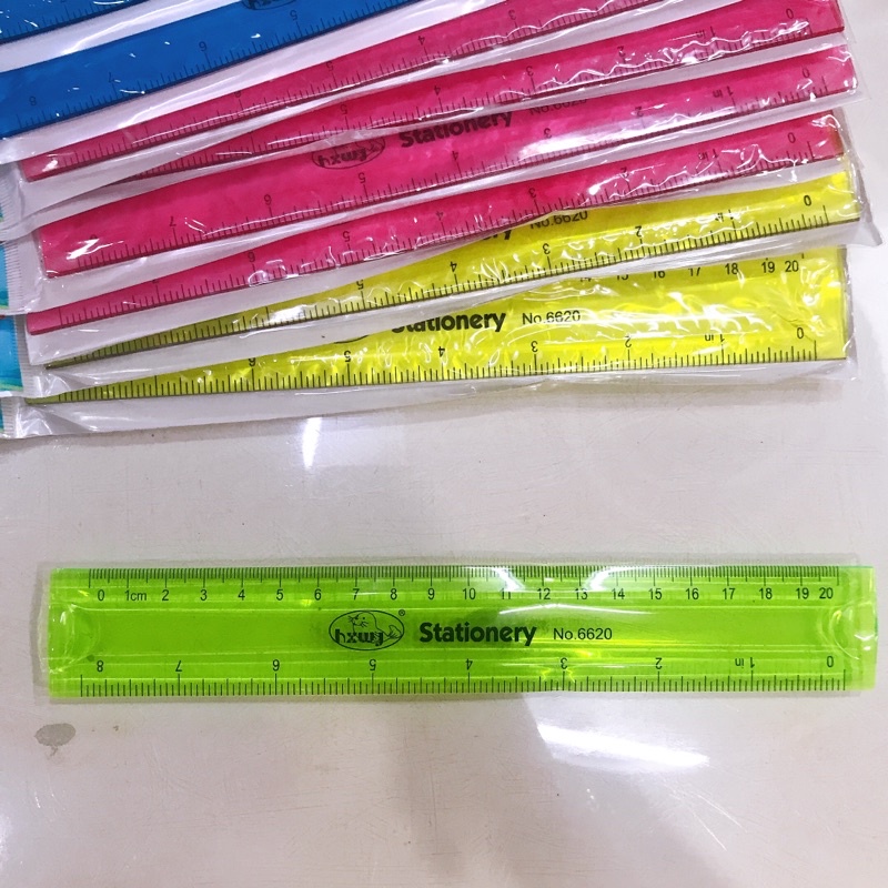 Lốc 10 cây thước dẻo PVC (20cm)