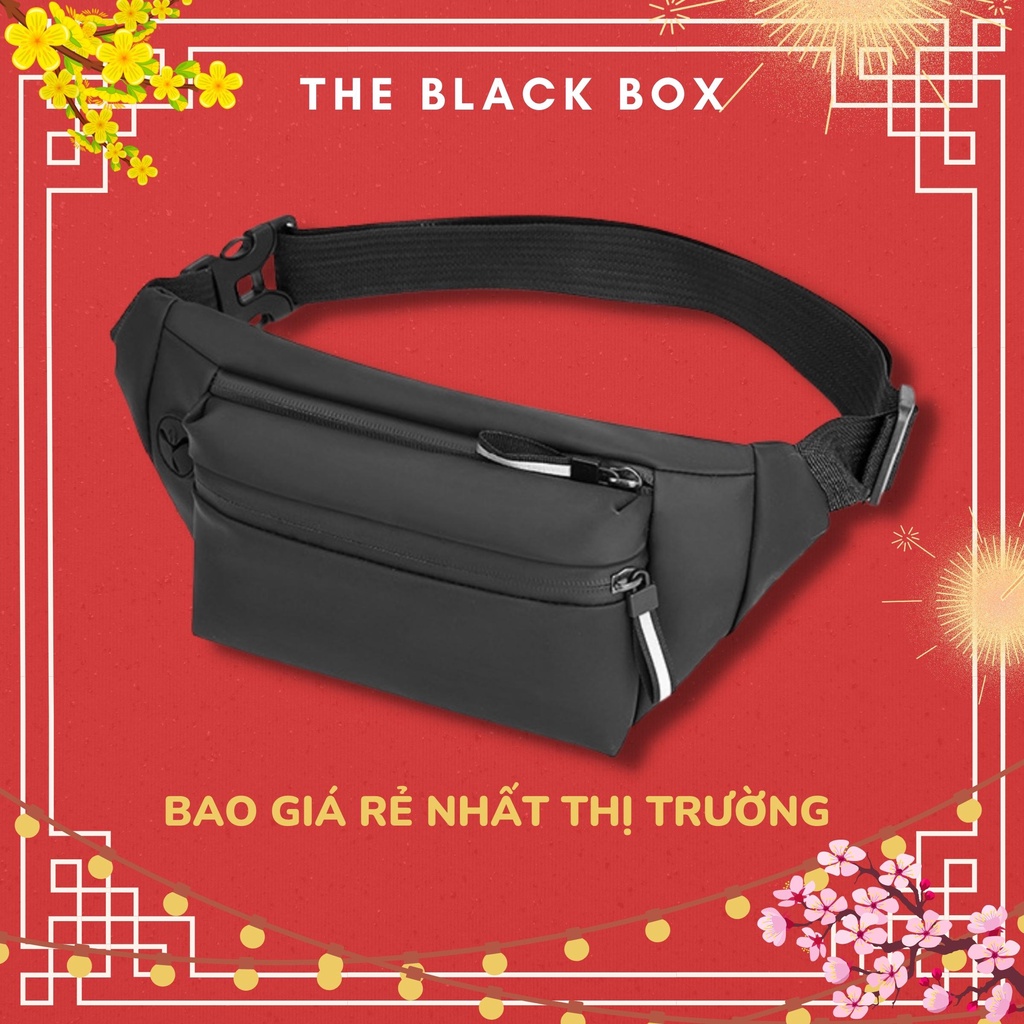 Túi Đeo Chéo Nam Nữ Unisex Chống Nước Siêu Nhẹ Tiện Lợi Thời Trang, Túi Bao Tử Phong Cách Streetwear WX03- The Black Box