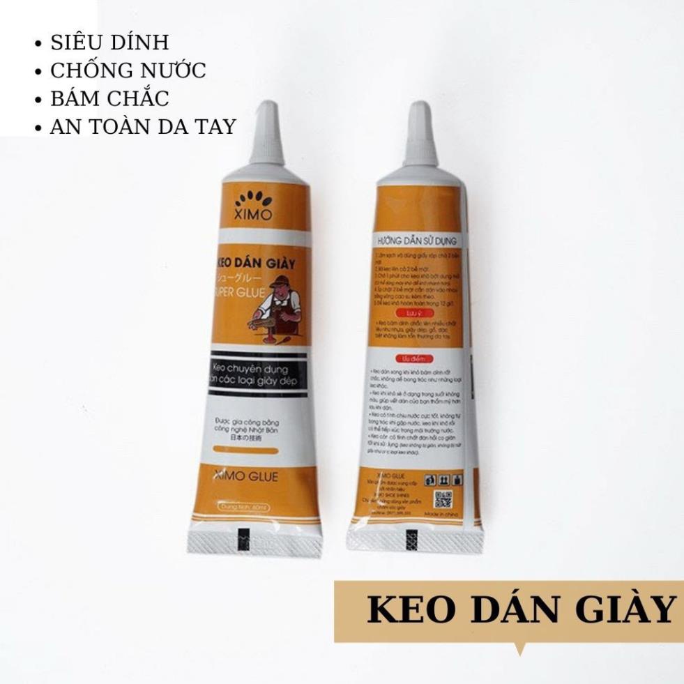 1 Tuýp Keo dán giày dép Hikies Lacing system Ximo - 60ml chống nước trong suốt không mùi an toàn cho da