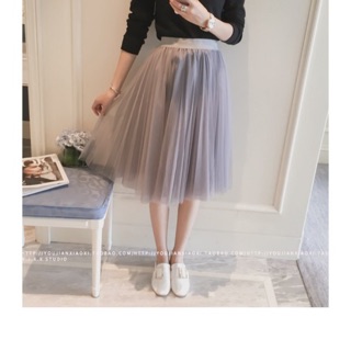 Chân váy lưới xoè công chúa - màu đen