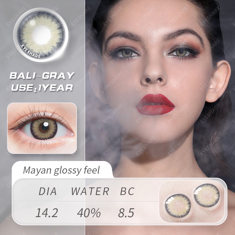 Cặp kính áp tròng EYESHARE màu sắc tự nhiên làm đẹp hàng năm thời trang dành cho mắt