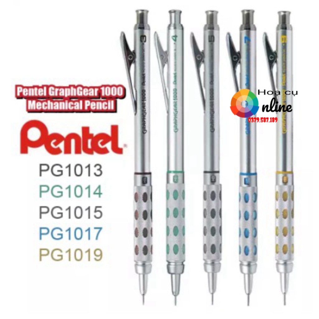 Chì bấm soạn thảo cơ khí 0.3mm  Pentel Graph Gear 1000™  Đúc thép cao cấp PG1013 - Họa cụ Online