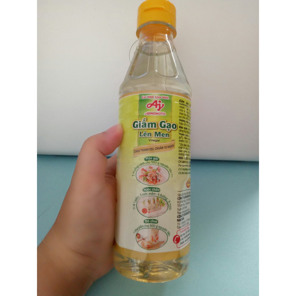 Giấm gạo lên men Ajinomoto chai 400ml | Dấm gạo