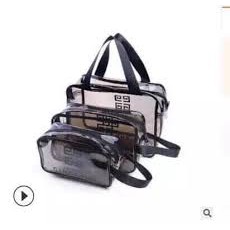 Set 3 Túi Trong Suốt Đựng Đồ, Mỹ Phẩm Du Lịch Thời Trang