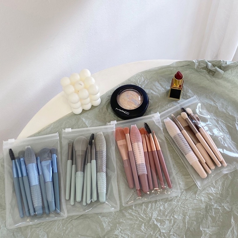 Set 8 Cọ Trang Điểm Makeup túi zip