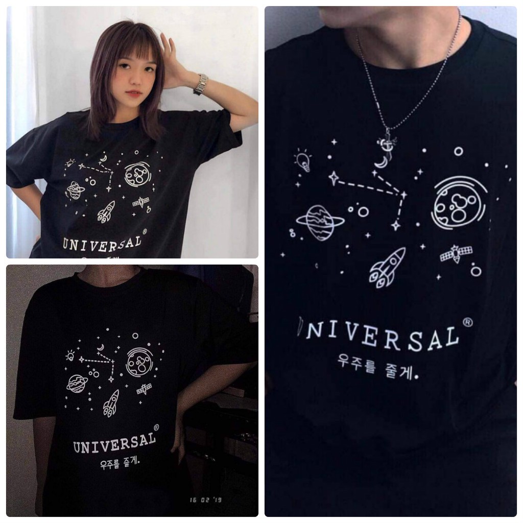 [Kèm video + hình thật] Áo tay lở ngôi sao vũ trụ Universal unisex