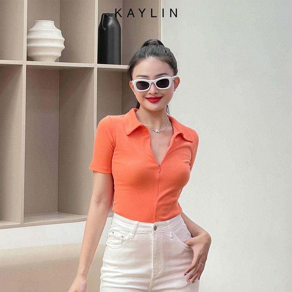 Áo thun gân Croptop Freesize ôm body kiểu tay lỡ phong cách KAYLIN- N1651