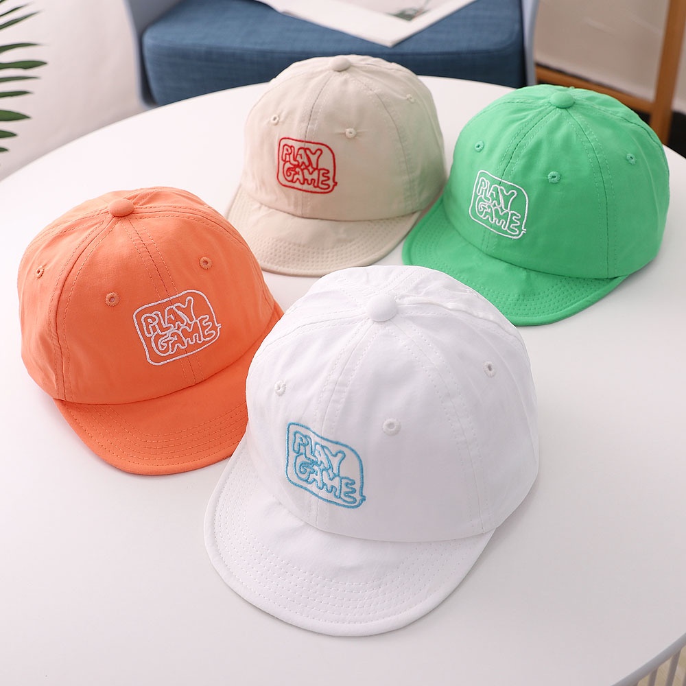 Mũ Lưỡi Trai Thêu Chữ Phong Cách Hàn Quốc Cho Bé Trai Bé Gái 2-5 Tuổi