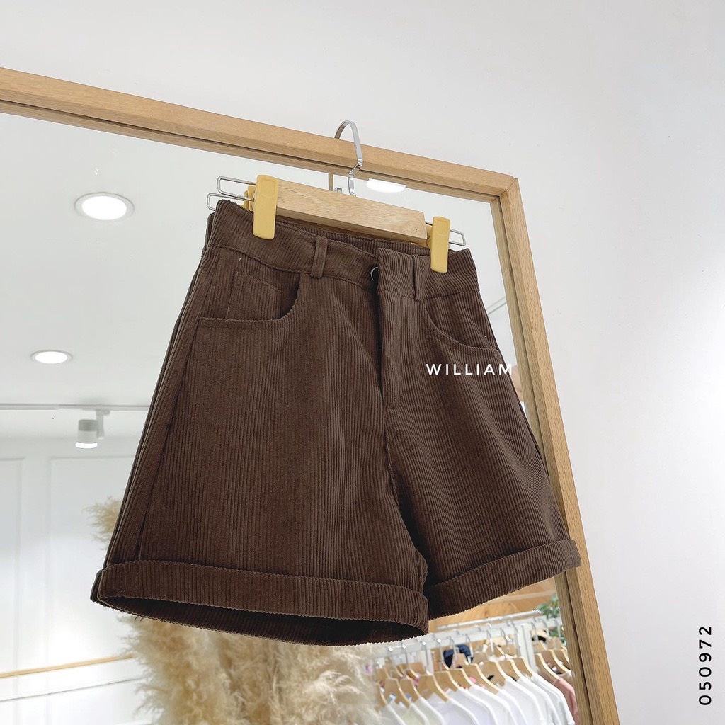 Quần short nhung kèm đai Quanduinhung3320_P3K3.4