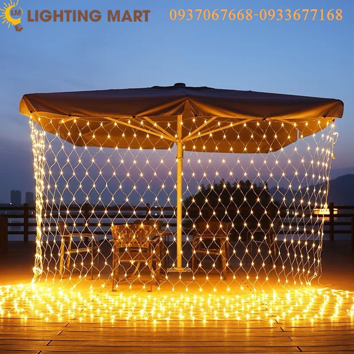 ĐÈN LED LƯỚI TRANG TRÍ 1.5M X1.5M CÓ ĐẦU NỐI TRANG TRÍ NGÀY LỄ TẾT