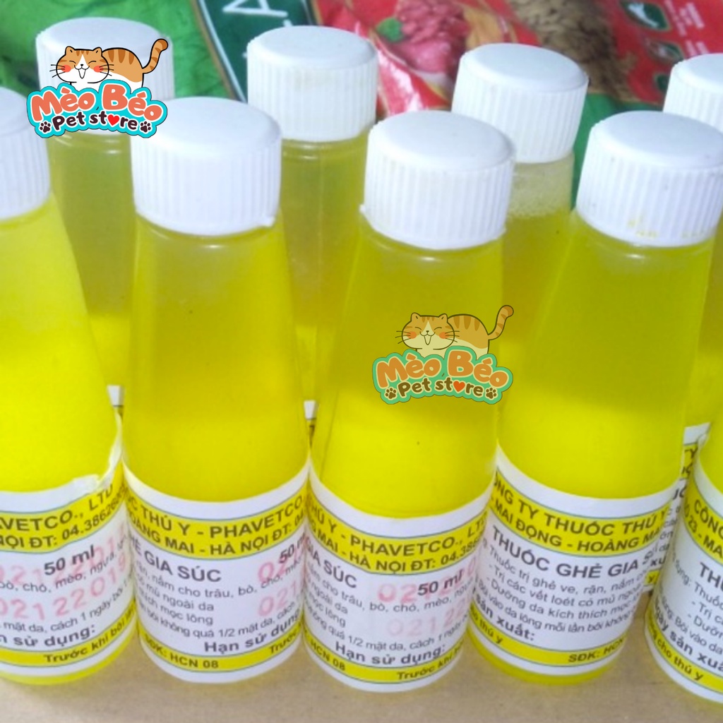 Dung dịch bôi ghẻ, ve, rận, nấm chó mèo hiệu quả