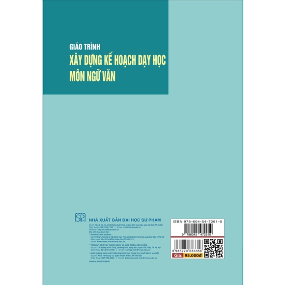 Sách - Giáo trình xây dựng kế hoạch dạy học môn Ngữ văn - NXB Đại học Sư phạm