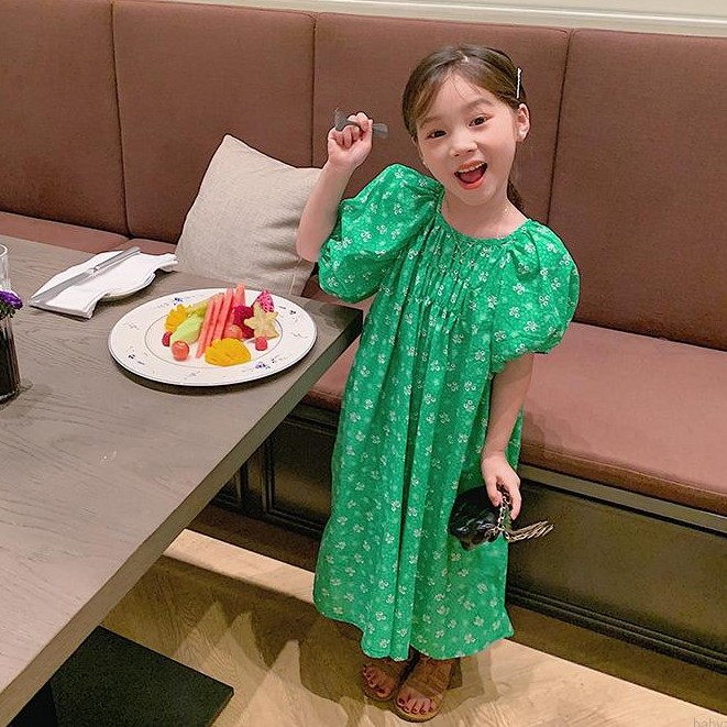 Đầm công chúa tay phồng xinh xắn cho bé gái