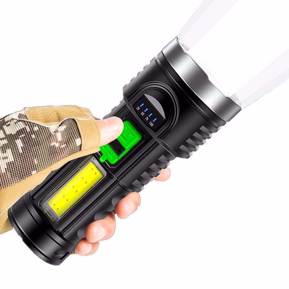 Đèn Pin Led Di Động Đa Năng Chống Nước Có Thể Sạc Lại Bằng Cổng Usb