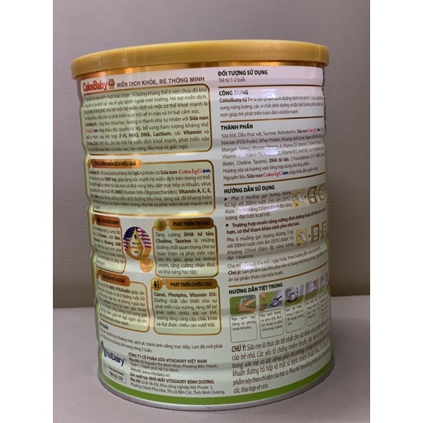 Combo 2 lon sữa Colosbaby IQ gold  1+ 800g
