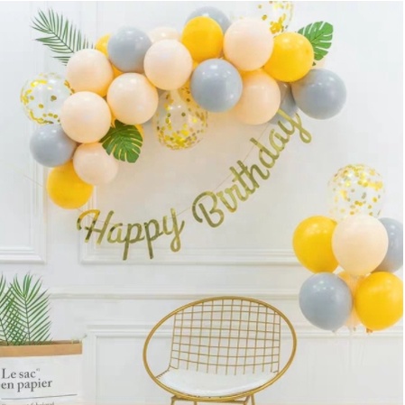 Set bóng bóng trang trí sinh nhật kiểu mới nhẹ nhàng, đơn giản thích hợp cho mọi lứa tuổi