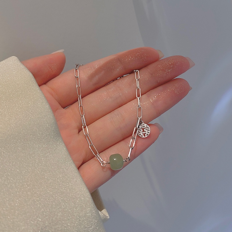 ✨✨Vòng Đeo Tay Bạc Phối Mặt Nhân Vật Trung Hoa May Mắn Đính Đá Thời Trang Cho Nữ