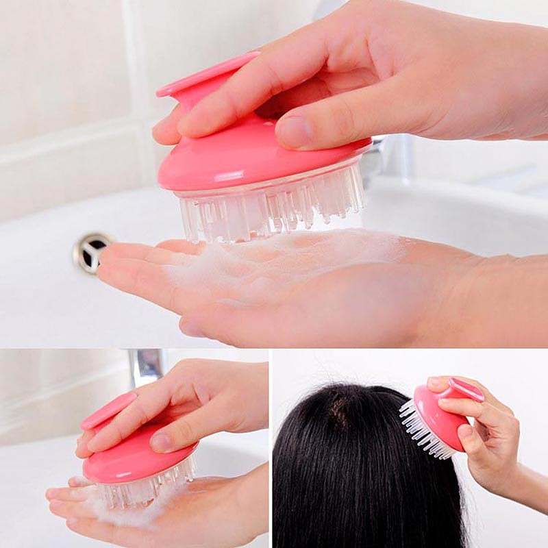 Bàn chải silicone mềm mát xa da đầu khi gội đầu | BigBuy360 - bigbuy360.vn