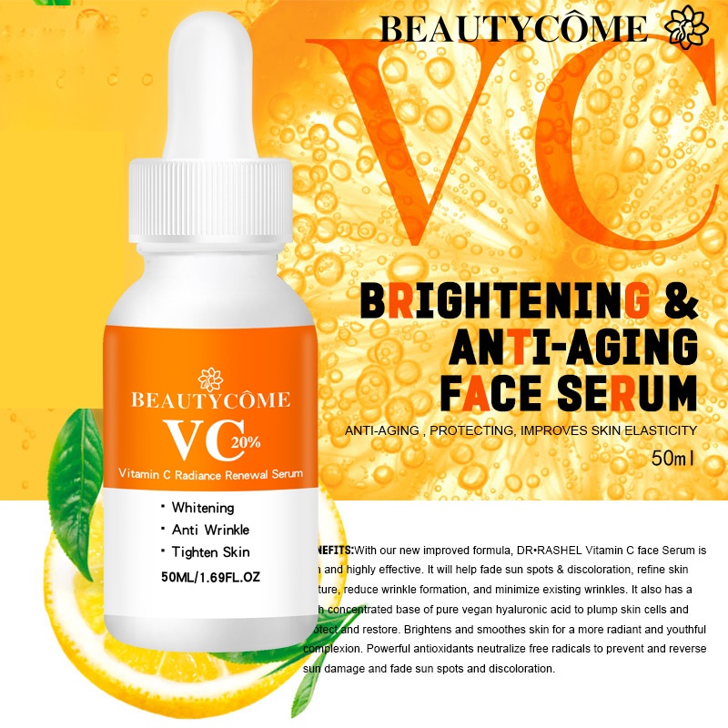 Serum vitamin C VC Loại bỏ đốm đen Tàn nhang Đốm trắng da mặt Tinh chất làm trắng da mặt