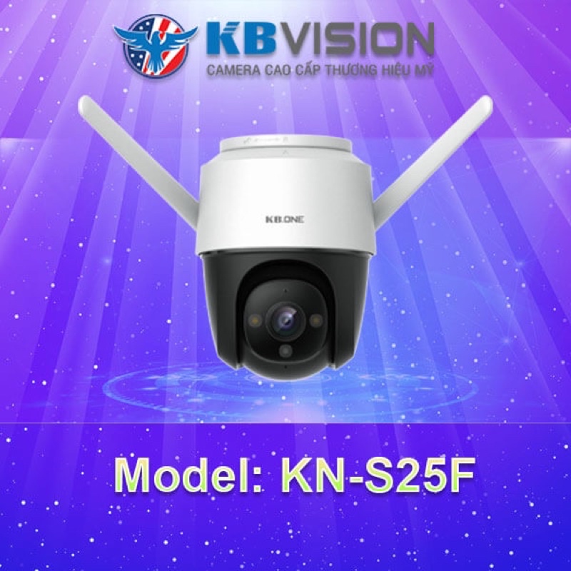 CAMERA IP WIFI PTZ KBONE KN-S25F FULL COLOR 2MP, BAN ĐÊM CÓ MÀU, ĐÀM THOẠI 2 CHIỀU