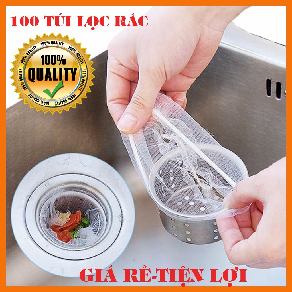COMBO 100 TÚI LƯỚI LỌC RÁC THÔNG MINH HELFER CHO BỒN RỬA CHÉN BÁT. Siêu Rẻ.