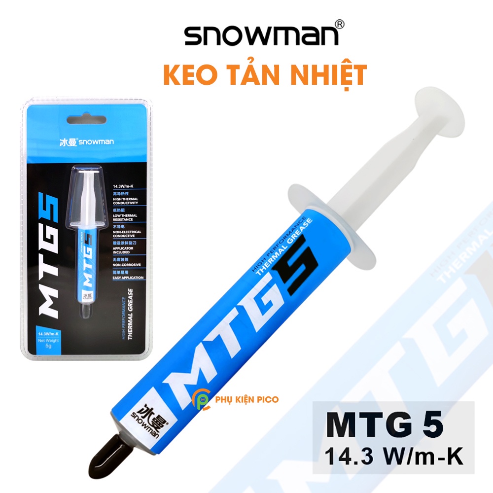 Keo tản nhiệt CPU 14.3W mK Snowman MTG5 - MTG10